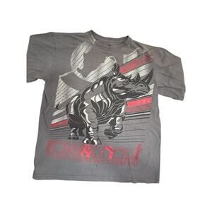 Vintage Ecko Unltd. T Shirt Y2K Cyber Skater Hip Hop Skulls Men’s XL Rhino Gray